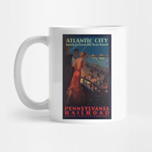 Atlantic City Pennsylvania Railroad Vintage Travel Poster Mug